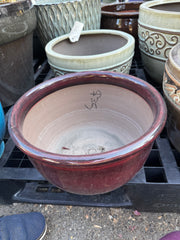 A1 Dark red smooth glaze bowl