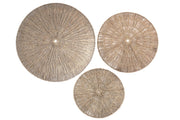 Natural Seagrass Circular Wall Decor 3 Piece Set