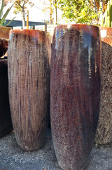 Brown Medium Tall Cylinder Pots