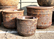 Atlantic Collection Red Low Circular Pots