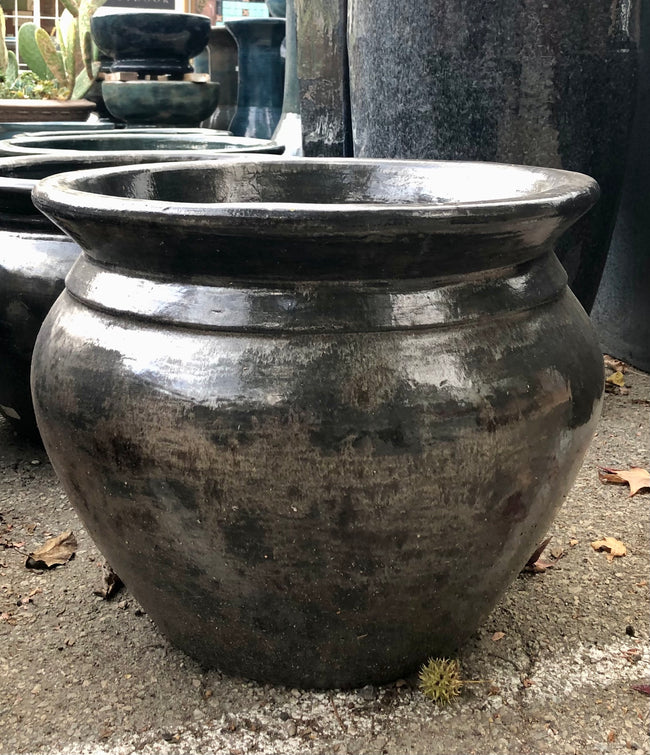 Brown/Gold Barrel Vase
